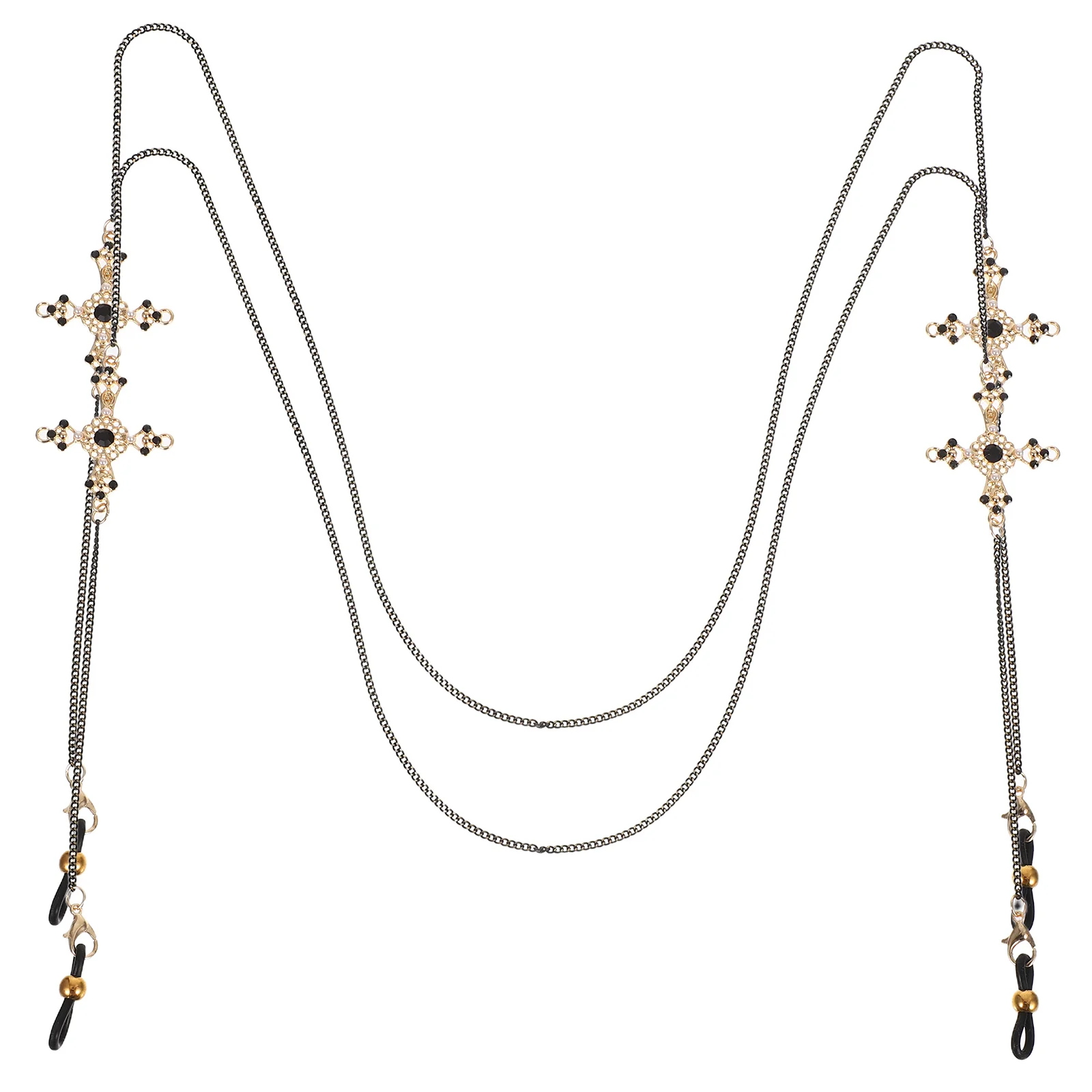 

2 Pcs Gothic Glasses Hanging Chain Eyeglass Chains for Women Stylish Lanyard Miss