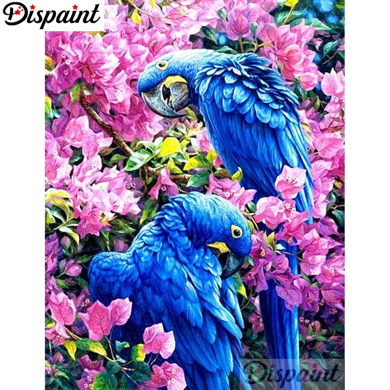 

Dispaint Full Square/Round Drill 5D DIY Diamond Painting "Flower parrot" Embroidery Cross Stitch 3D Home Decor A10541