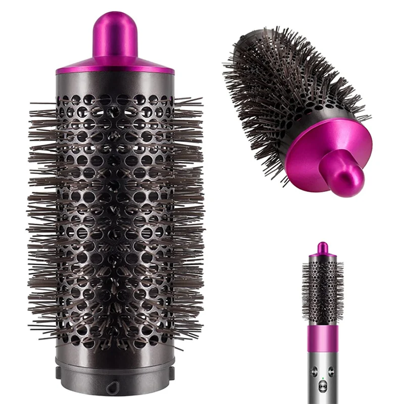 Sisir silinder untuk Aksesori Styler Dyson Airwrap, alat rambut keriting, emas & abu-abu