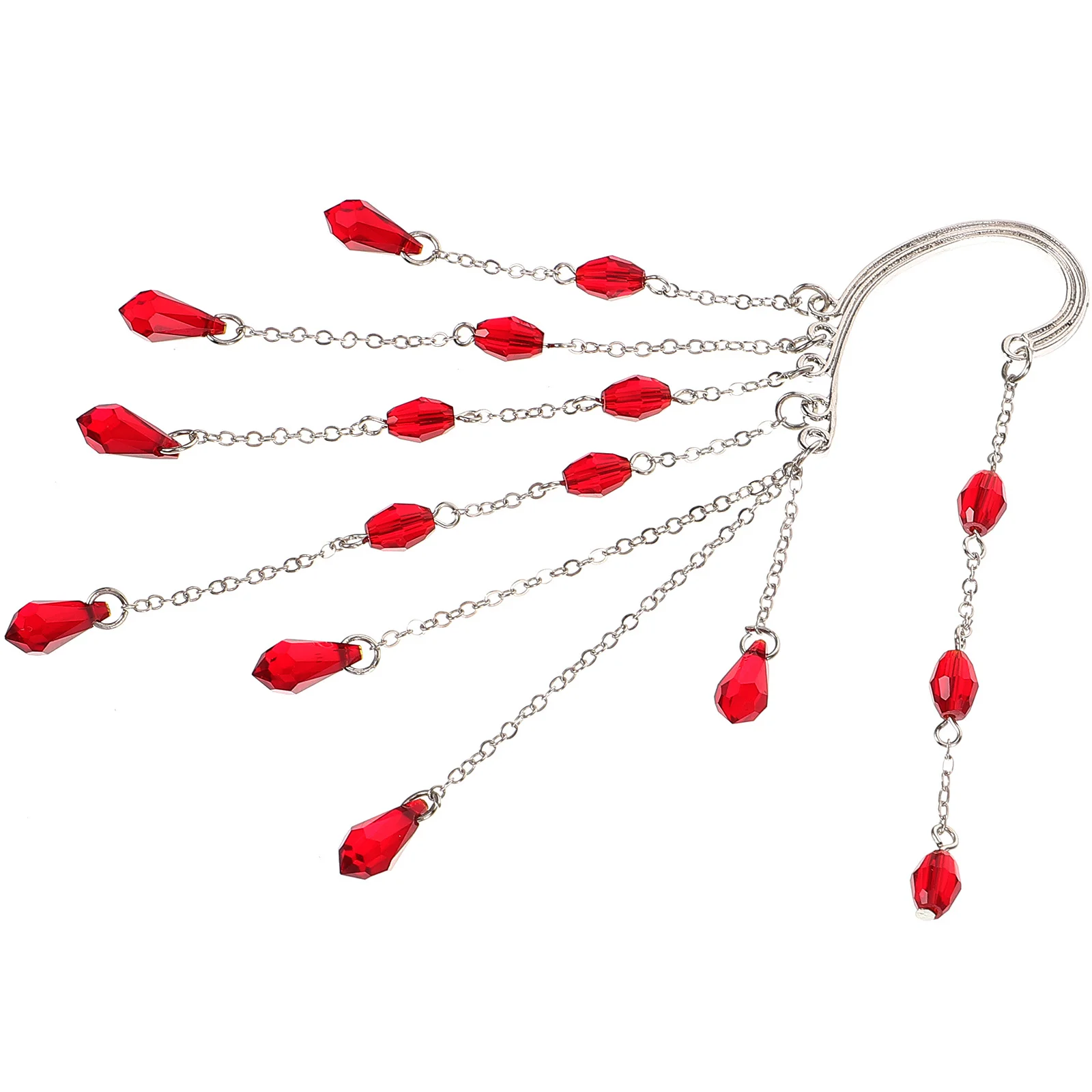 

Chic Gothic Tassel Dangling Ear Clips Earrings for Women Non Piercing Stylish Crystal Decor Tassel Dangling Earrings