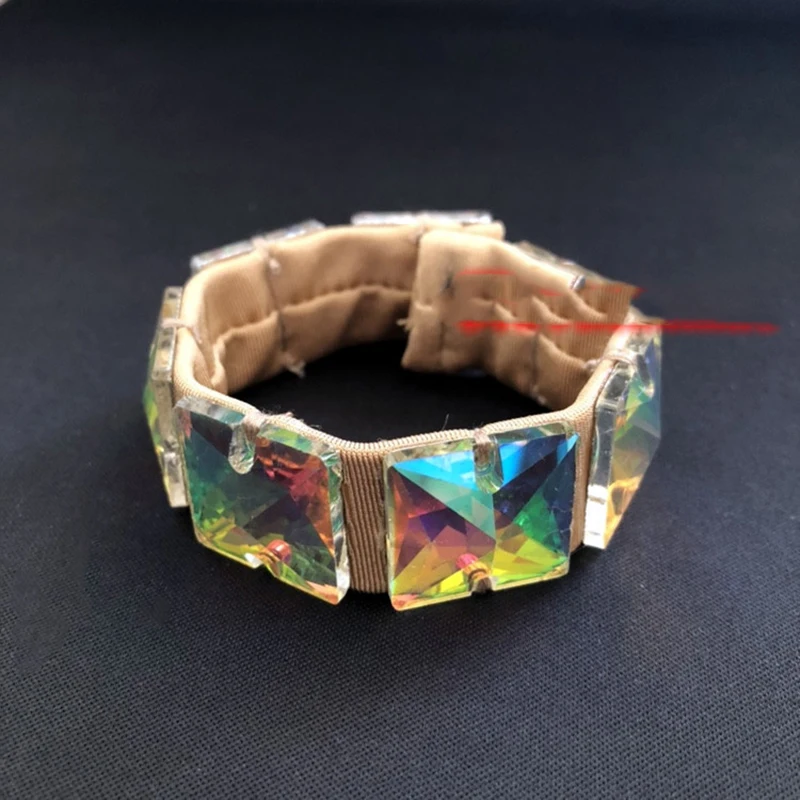 

Магазин танцевальных принадлежностей с квадратными бриллиантами, браслет для национальных стандартных танцев, эластичный браслет для латинских танцев, современный браслет, аксессуары