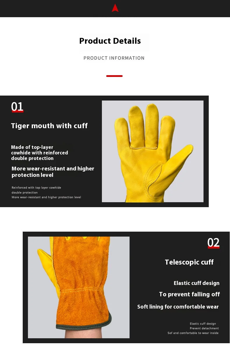 Campinghandschuhe, wärmeisolierende Handschuhe, abriebfeste und stichfeste Handschuhe für Garten- und Bergarbeiten, taktische Handschuhe. – Detail 6