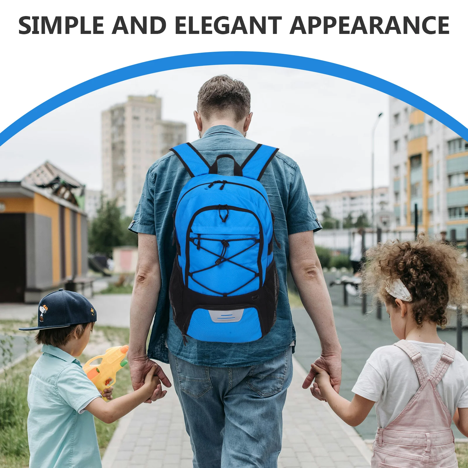 Mochila versátil de tecido oxford para basquete, futebol, beisebol com compartimento para sapatos, sistema de transporte confortável, design unissex