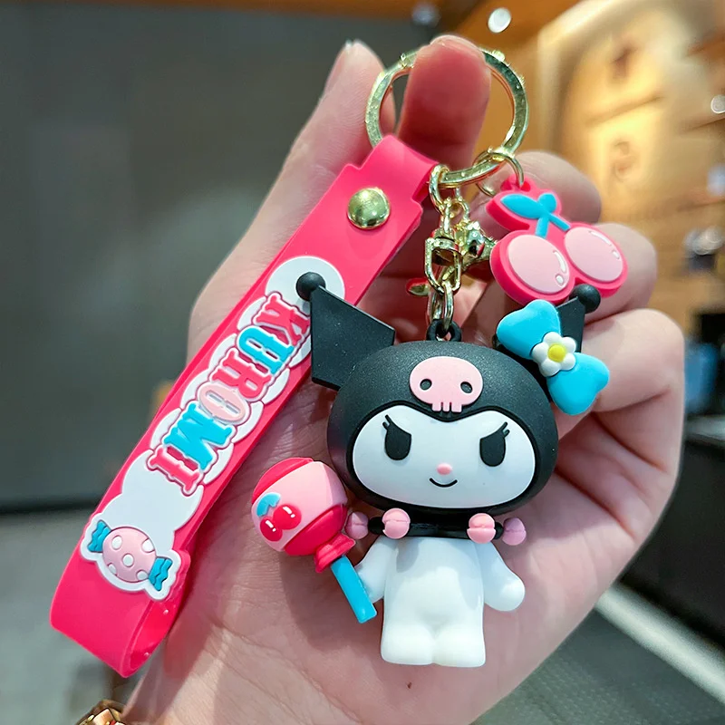 Sanrio Hallo Kitty Süßigkeiten Schlüssel bund Kawaii meine Melodie Kuromi Puppe Schlüssel ring Kinder Spielzeug niedlichen Cinna moroll Schlüssel anhänger Geburtstags geschenke