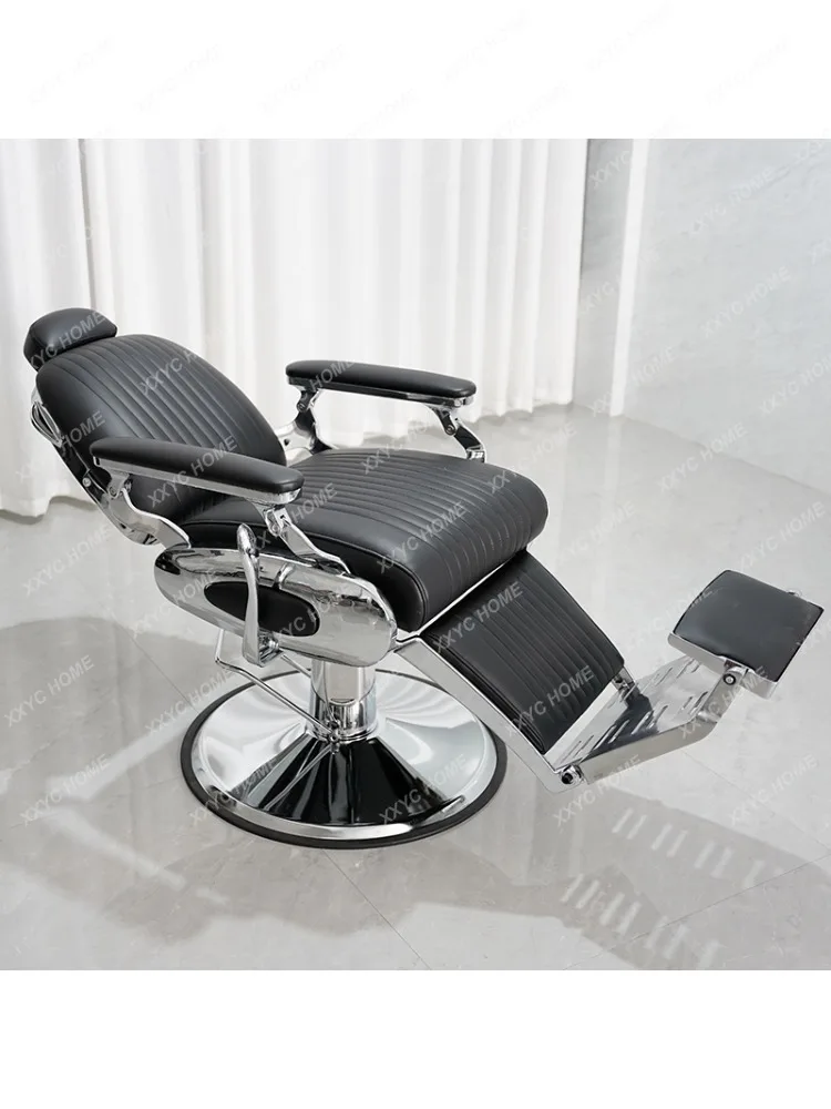 Retro Oil Head Chair Reclining Barber Chair for Hair Salon Hairdressing Chair