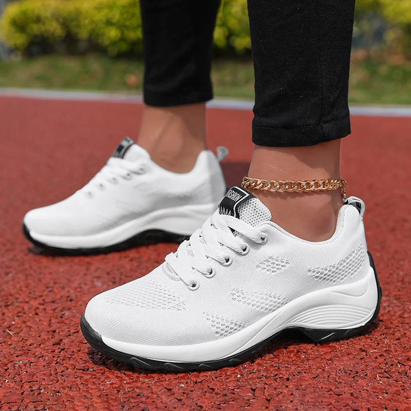 Fashion Women Sneakers Comfortable Summer Hiking Soft Soled Mesh Surface Casual Jogging Vulcanized Shoes for Women Tennis Female