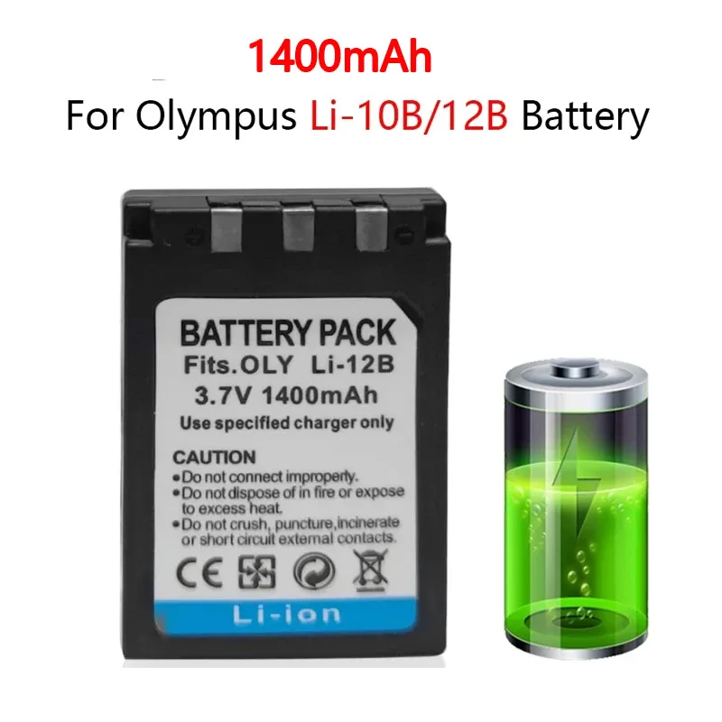 

1400mAh 3.7V LI-10B LI10B LI-12B LI12B Battery for Olympus U300,U400,U410,U500,U600,U80,U810,U1000,C50,C60,C70.C770 Camera