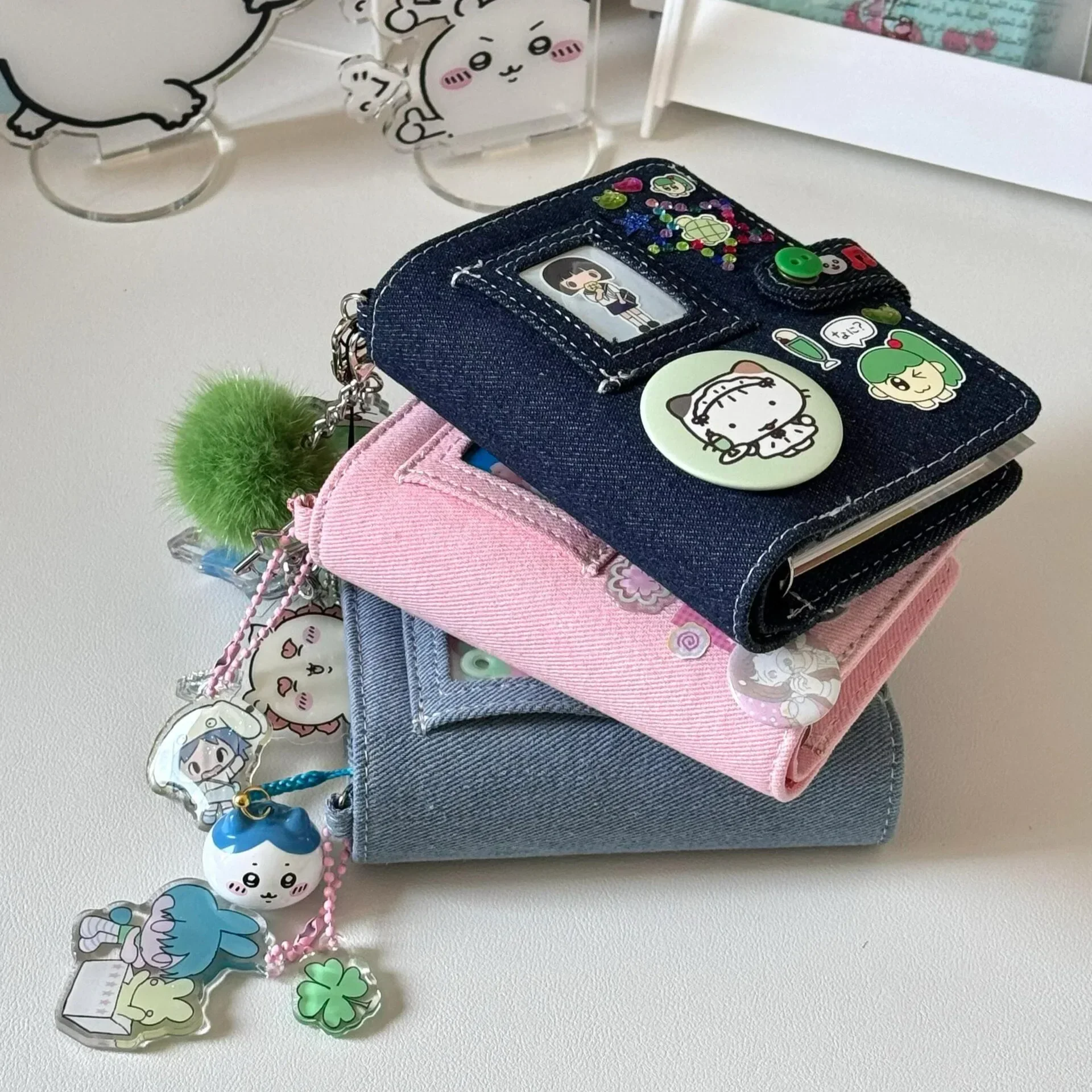 Denim M5 Binder Mini Jeans Notebook M5 Loose Leaf Journal Girl Student Diary Notebook m5 다이어리