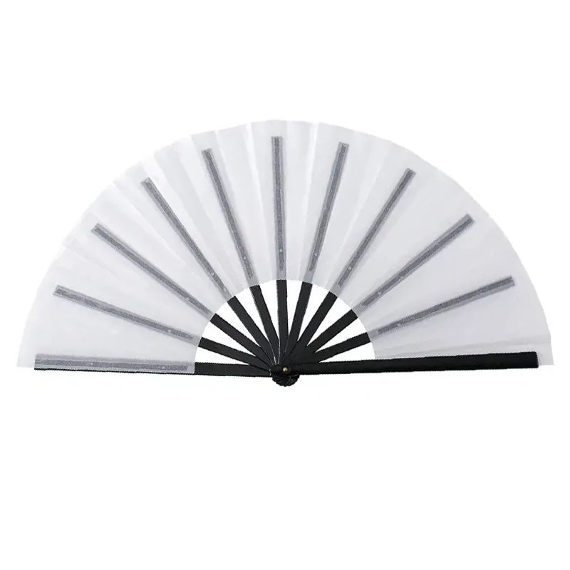 5pcs Sublimation DIY White Blank Polyester &Plastic Foldable Fan 13Inch