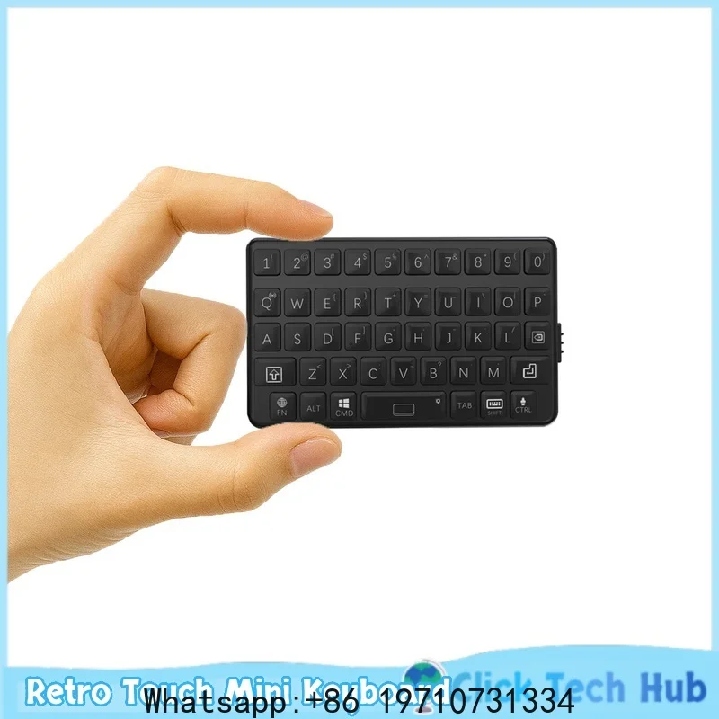

Exknight Retro Touch Mini Keyboard Bluetooth Three System Universal Windows Android Portable Phone Keypad Office Game Keyboard