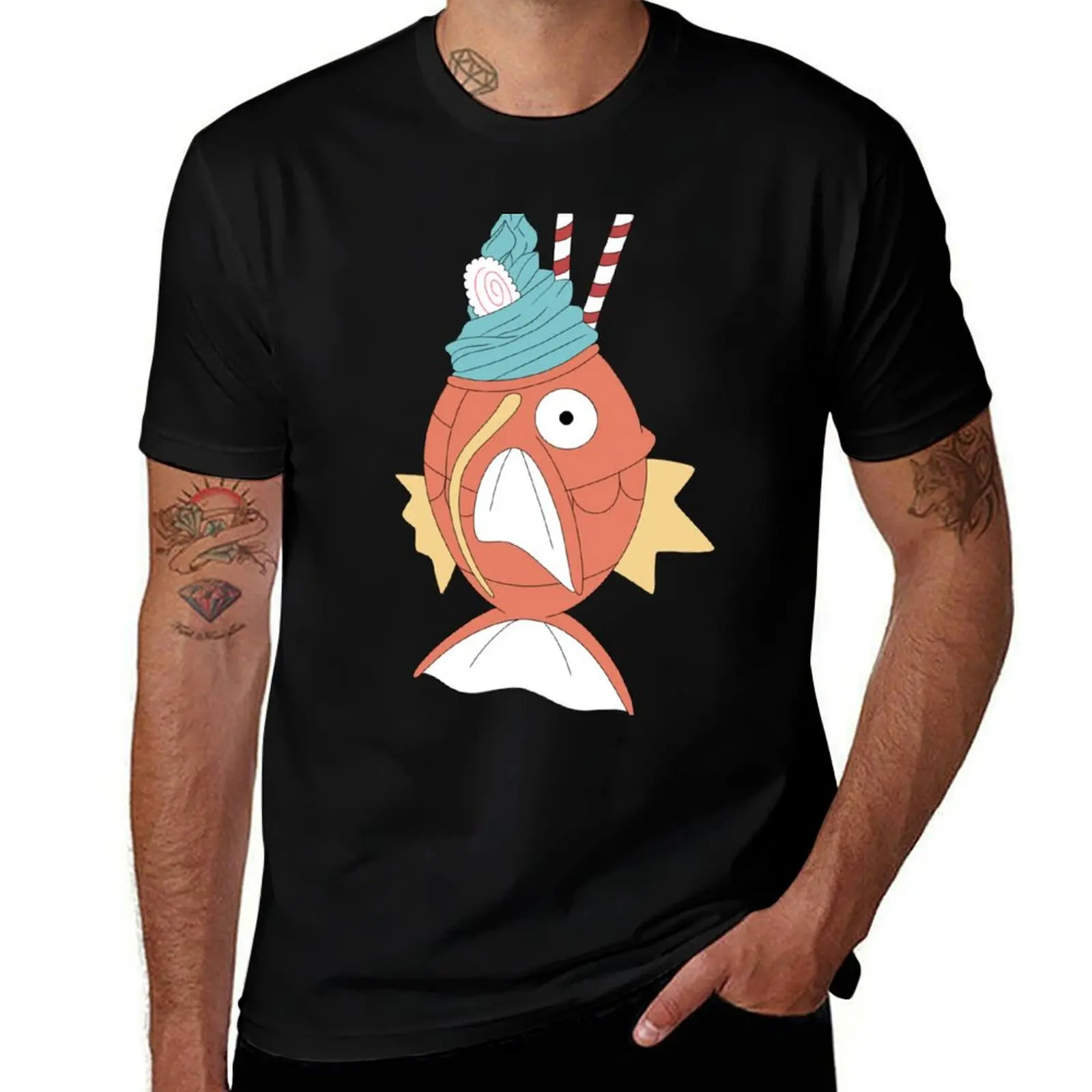 

Karp taiyaki Japanese dessert T-Shirt cotton tshirt 100% t shirt man luxury man t shirt cotton T-shirt