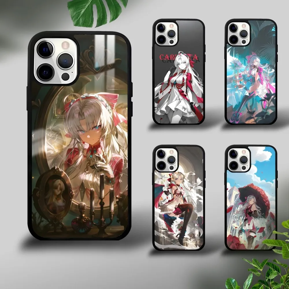 

Carlotta Wuthering Waves Phone Case For iPhone 16 15 14 13 12 11 Pro Xs Max Mini Plus Celulares Hard Funda