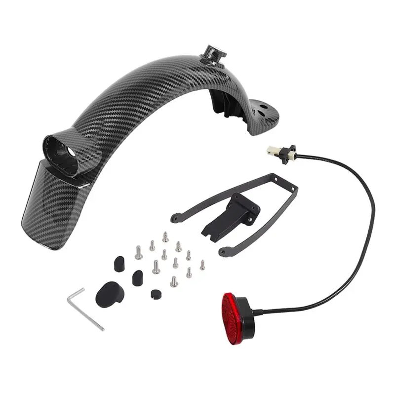 

【BIG SALE】Rear Mudguard Taillight Repair Parts Tire Splash Carbon Fiber Fender Guard Bracket For Xiaomi Mi3 Pro Pro 2 E-Scooter