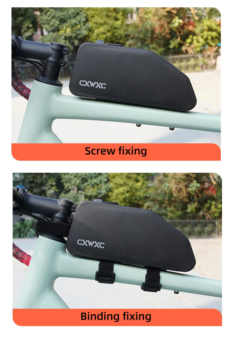 CXWXC Fahrrad-Oberrohrtasche Wasserdichte Hülle Mit Bolzenbefestigung & Riemen Aerodynamisch Geringer Widerstand Für Triathlon Gravel MTB Rennrad – Detail 7