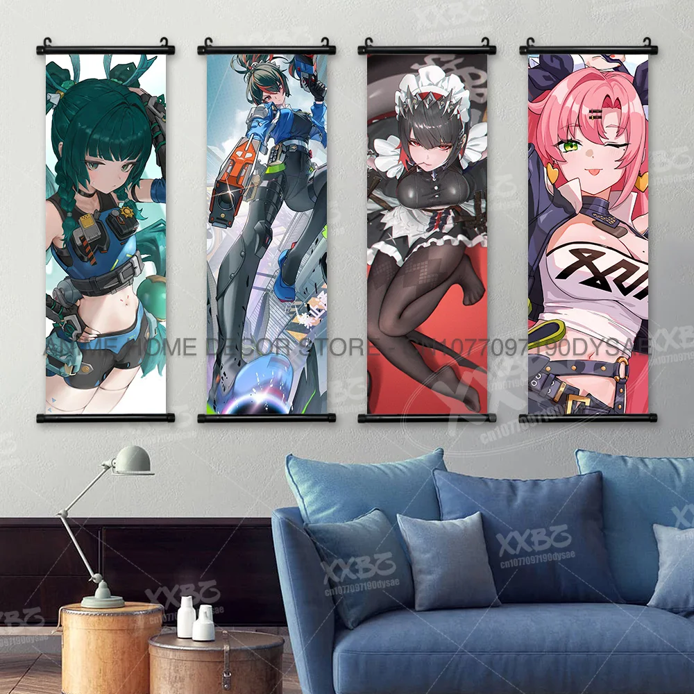 Zenless Zone Zero Poster ARPG Game Scrolls Picture Koleda Belobog Hanging Painting Anime Home Decor Grace Howard Wall Artwork