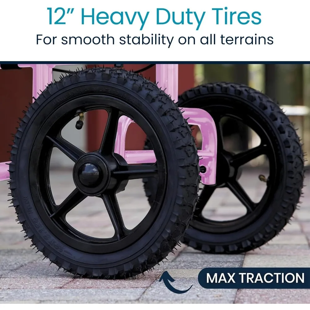 مشاية سكوتر للركبة لجميع التضاريس لإصابات القدم - أسطوانة عربة عكاز الساق المكسورة للبالغين للجراحة والقدم المكسورة وإصابة الكاحل #3