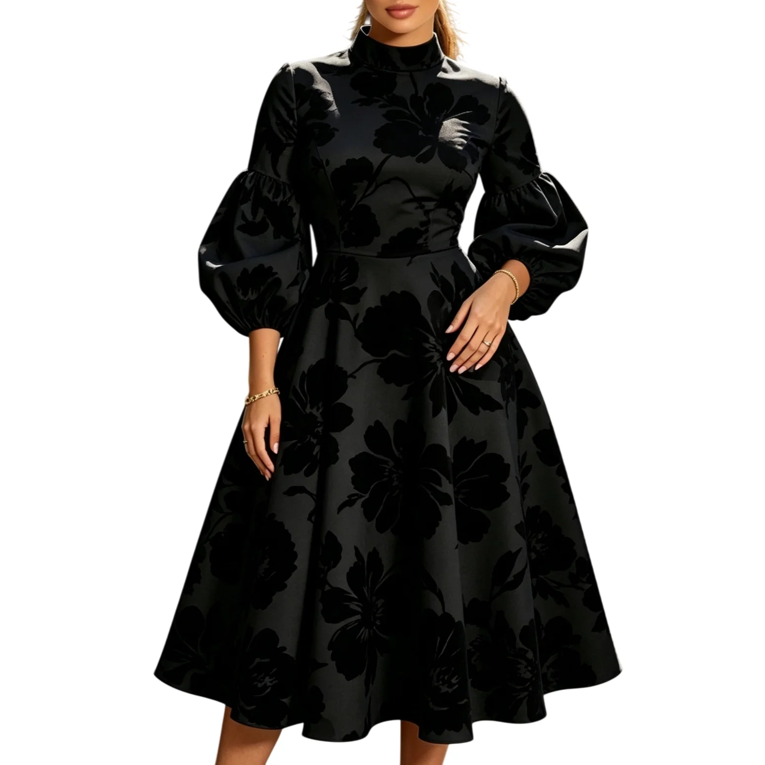 Midi Skirt Floral - Floral Formal Midi Dress For Women