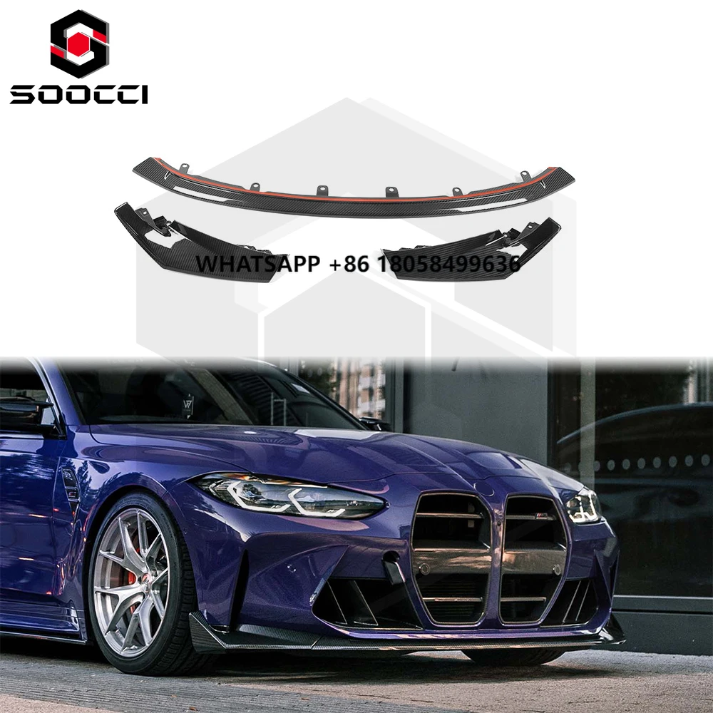 

Real Dry Carbon Fiber CSL Type Front Lip Splitter for BW M3 G80 M4 G82 G83 Front Bumper Lip G82 M4 Splitter Spoiler Body Kit