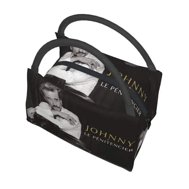 

Hallyday Rock Insulated Lunch Bags for Women Resuable French France Singer Cooler Thermal Lunch Tote Beach Camping Travel