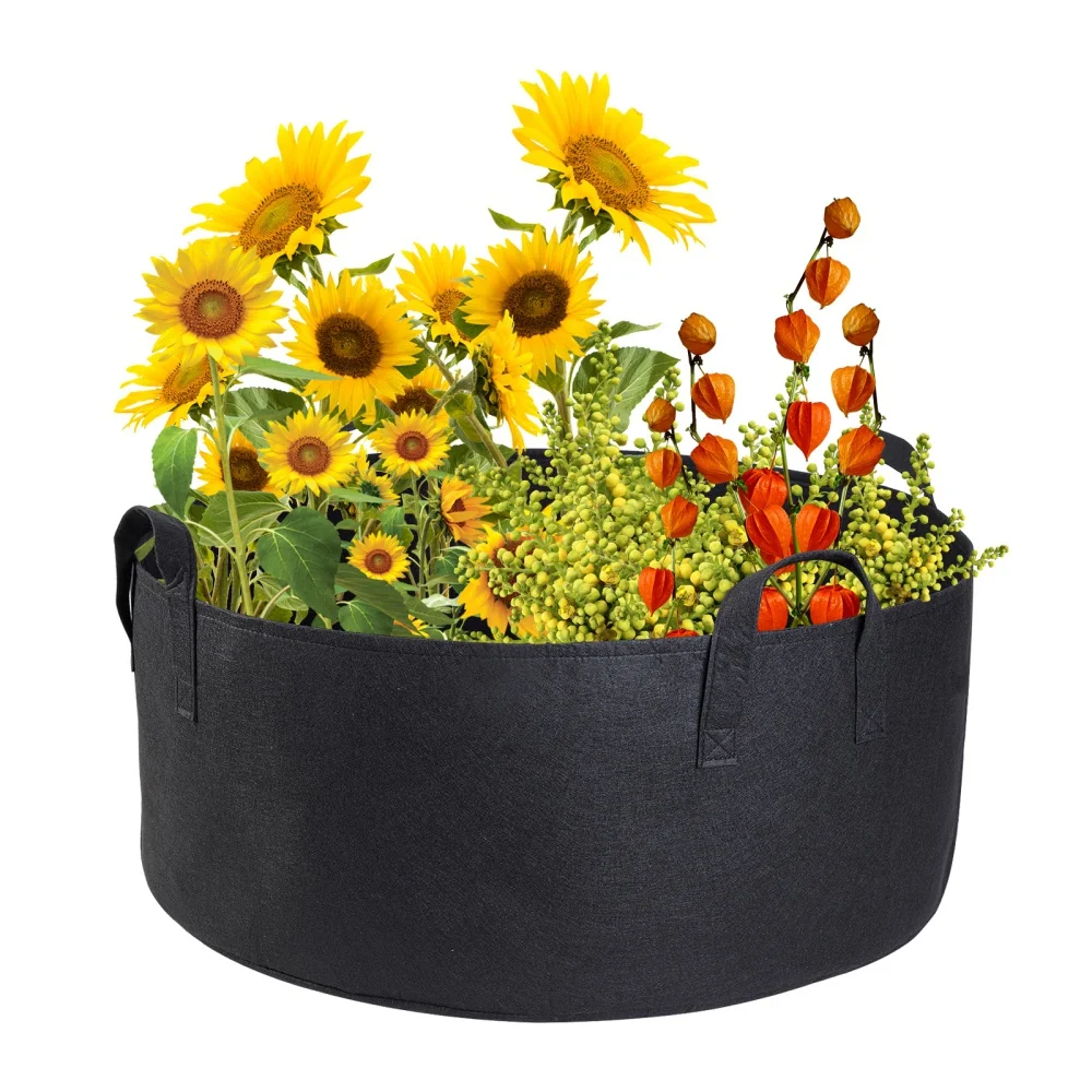 30/40/50 Gallons Fabric Garden Raised Bed Round Planting Container Grow Bags Fabric Planter Pot For Plants Nursery Pot #EPCI