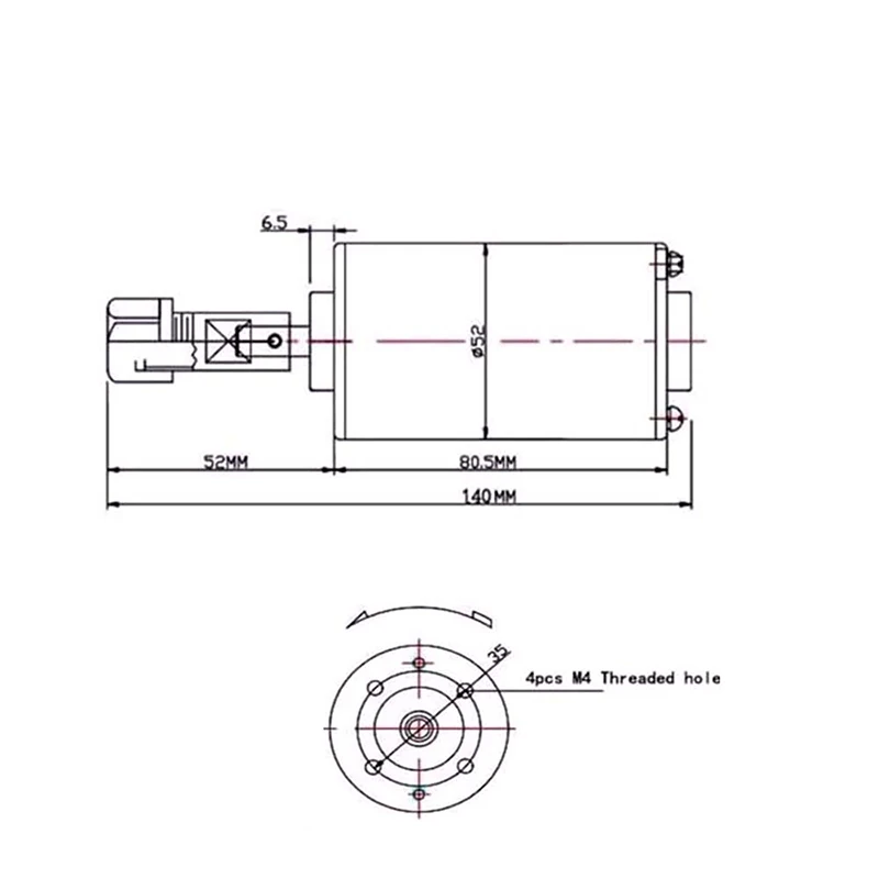 200w/300w/400w/500w Spindle Engraving Machine Spindle Motor Air-cooling cnc Spindle DC Motor CNC Engraving Machine ER11 or ER16