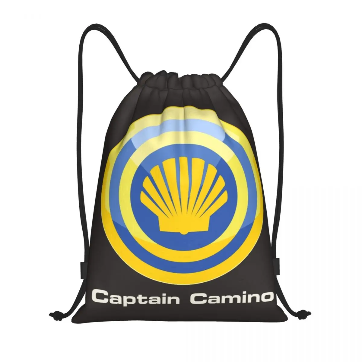 Custom Camino De Santiago Pilgrim Walk Drawstring Bags for Training Yoga Backpacks Men Women Scallop Shell Sports Gym Sackpack