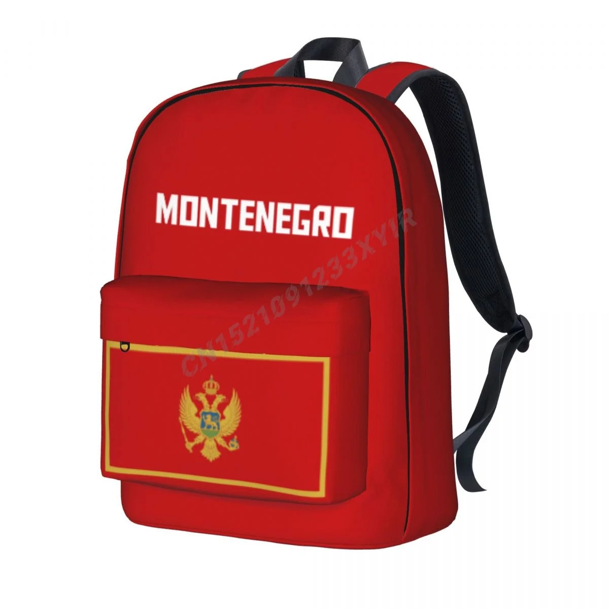 Unisex Backpack Montenegro Flag Stitch Schoolbag Messenger Bag Case Laptop Travel Bag Mochila Gift