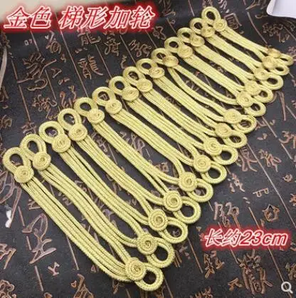 1PCS Hand-knotted buckles, decorative dress Chinese knots buttons,handmade golden Chinese cheongsam buttons,diy accessessories