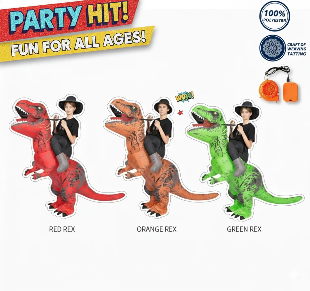 

Надувной костюм динозавра для взрослых и детей, забавный надувной костюм, новогодний карнавальный костюм, праздничный подарок