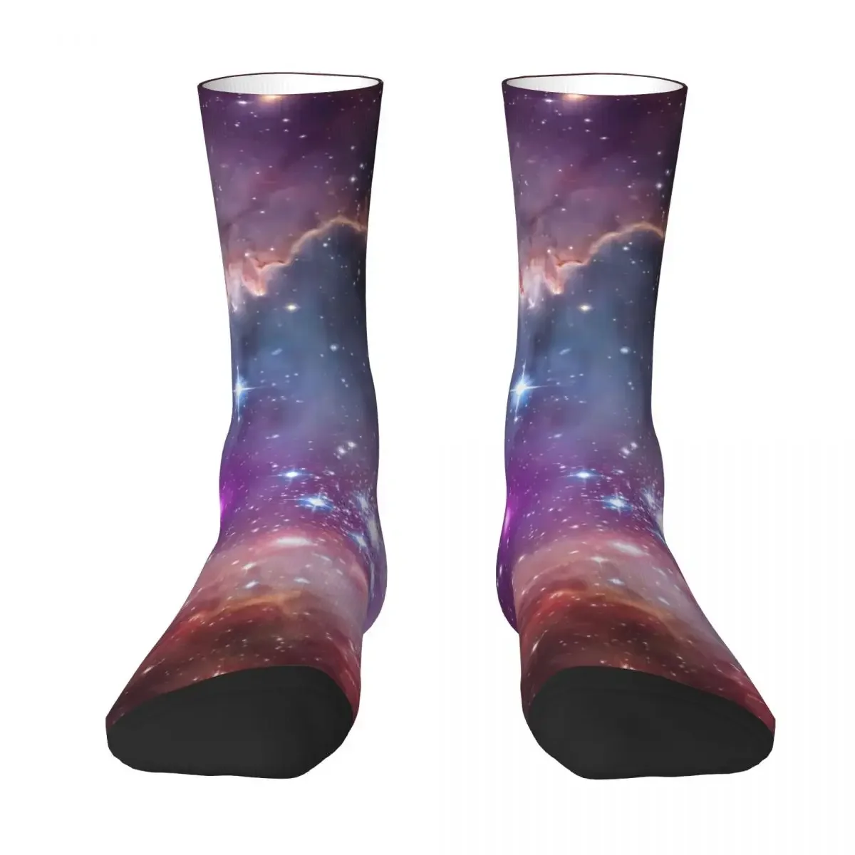 Galaxy Print Stockings Megellanic Cloud Custom Vintage Socks Autumn Anti Sweat  Unisex Skateboard Breathable 