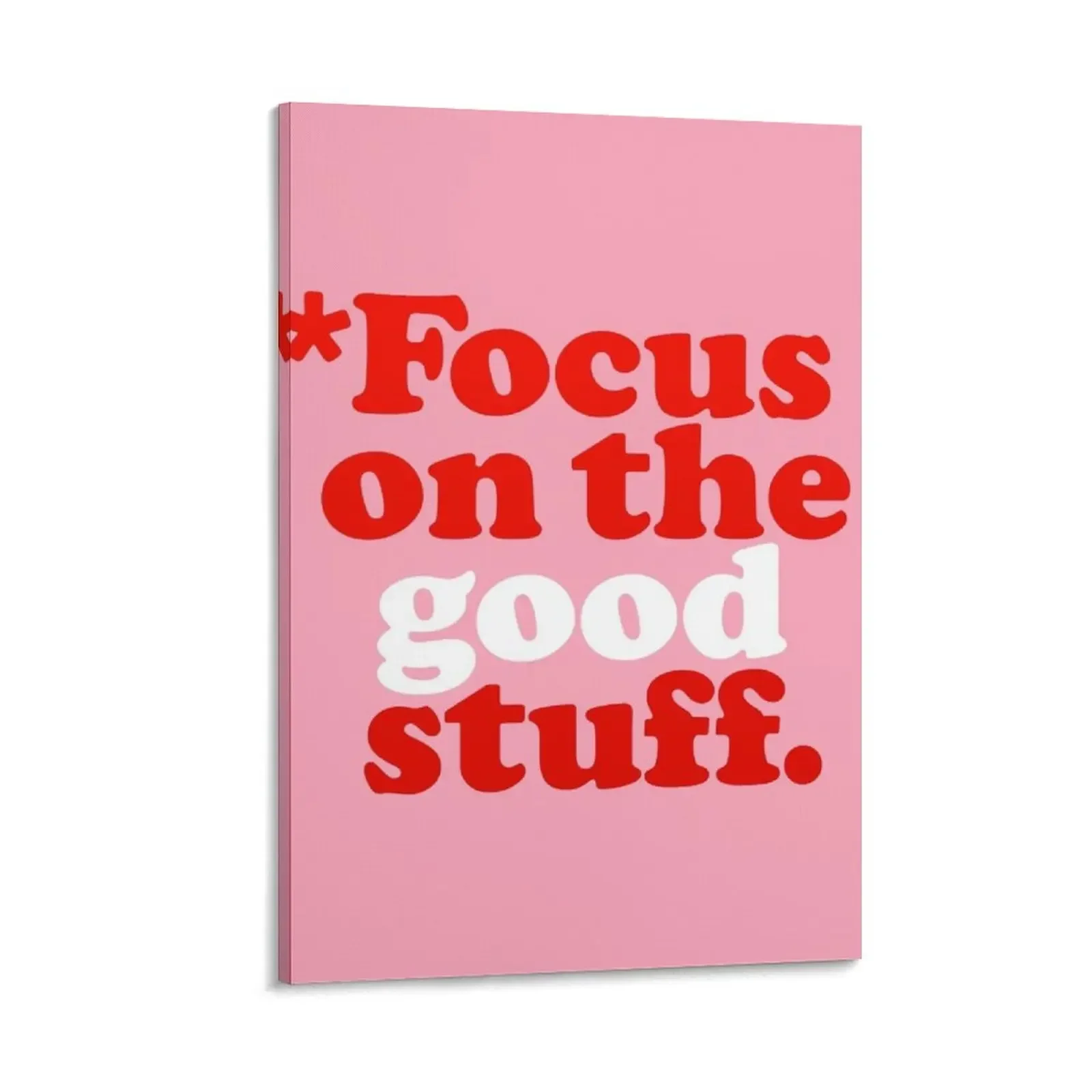 

Focus On The Good Stuff {Pink & Red Version} Canvas Painting photos for living room anime figure Wall decoration poster