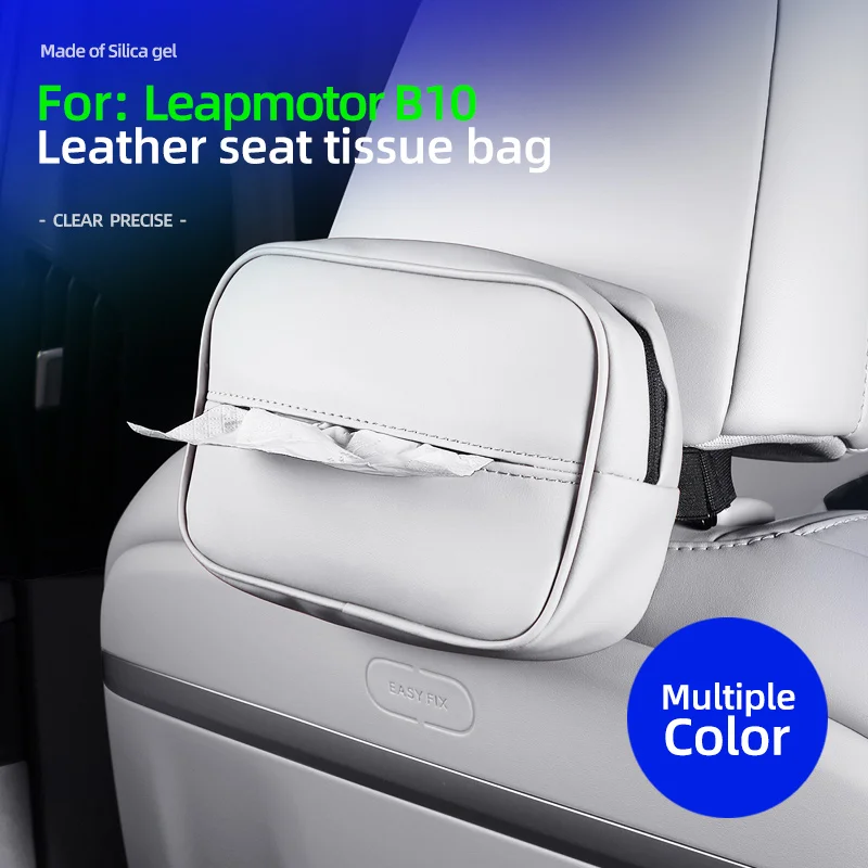 

Leather Zipper Car Seat Back Tissue Holder Suitable for Leapmotor B10, Rear Seat Hanging Tissue Storage Bag, Car Accessories