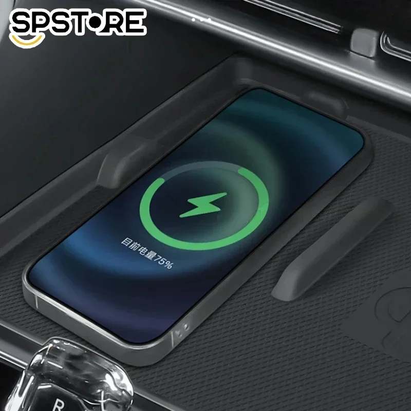 For BYD Seal U Sealion 6 Song Plus DMi/EV Wireless Charging Silicone Pad Central Control Storage Box Gear Handle Pad Anti-skid C