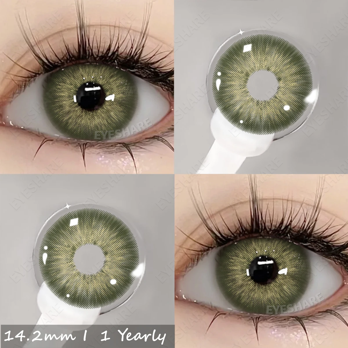 EYESHARE Farbkontaktlinsen für Augen, kosmetische Farblinsen, grüne Farbkontaktlinsen, Augenkosmetik, Farblinse, Augen, Schönheit, Augen