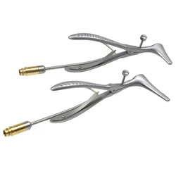 Stainless Steel Rhinoscope with Light Guide Nasal Speculum Spreader Nose Mirror Nasal Instrument