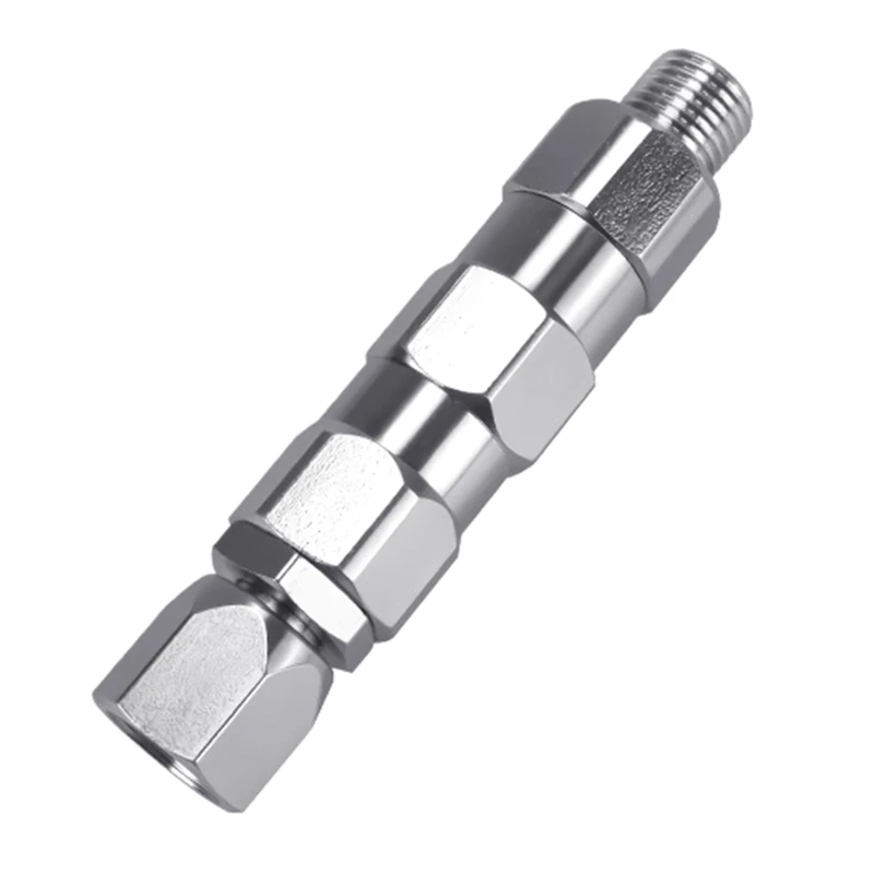 02DC Steel Hose Fitting 1/4 Male x Female for Airless Paint Line, 360 Degree Turning Joint with Hose Coupler Form for