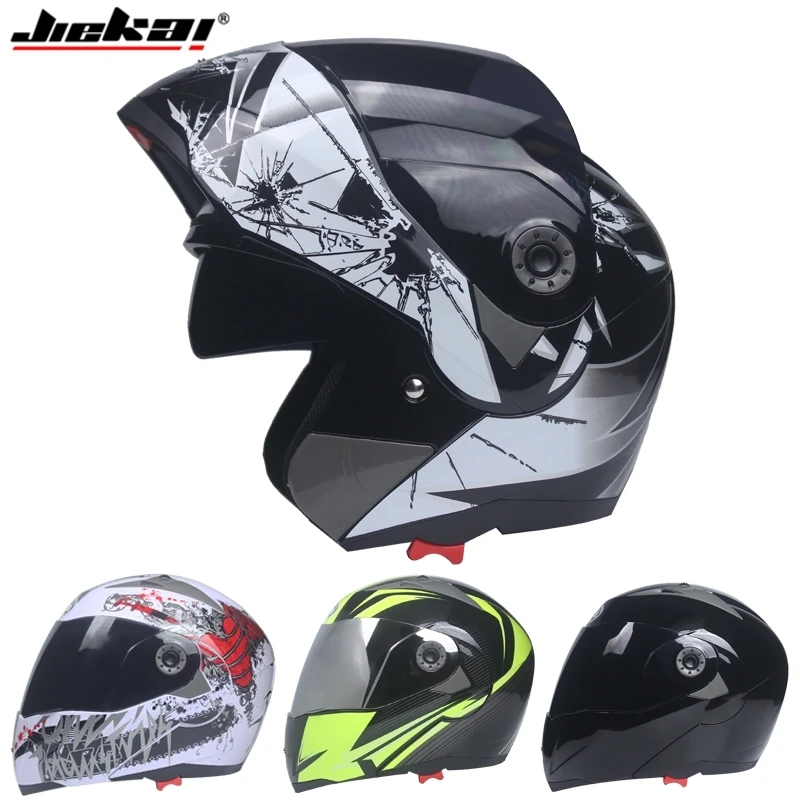 

Free shipping!Safe Flip Up Motorcycle Helmets moto helmet motocross motorbike Helmet With Inner Sun Visor JIEKAI-105 DOT ECE