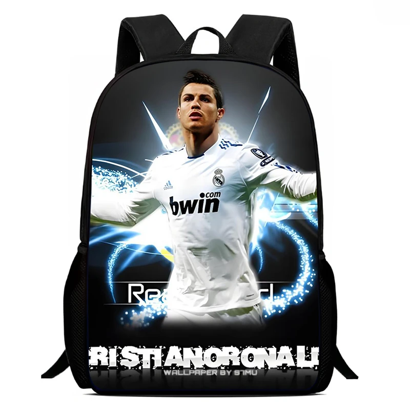 Mochila Schulrucksack, Cartoon CR7 Schultaschen für Mädchen und Jungen, langlebiger und leichter Kinderrucksack für Kindergarten