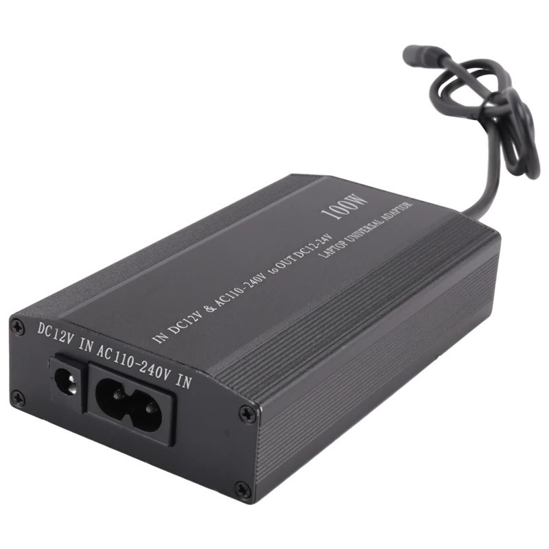 Universal 5V-24V AC Power Adapter Adjustable Car Home Charger USB5V Power Supply 100W 5A Laptop With 34Pcs DC Connector