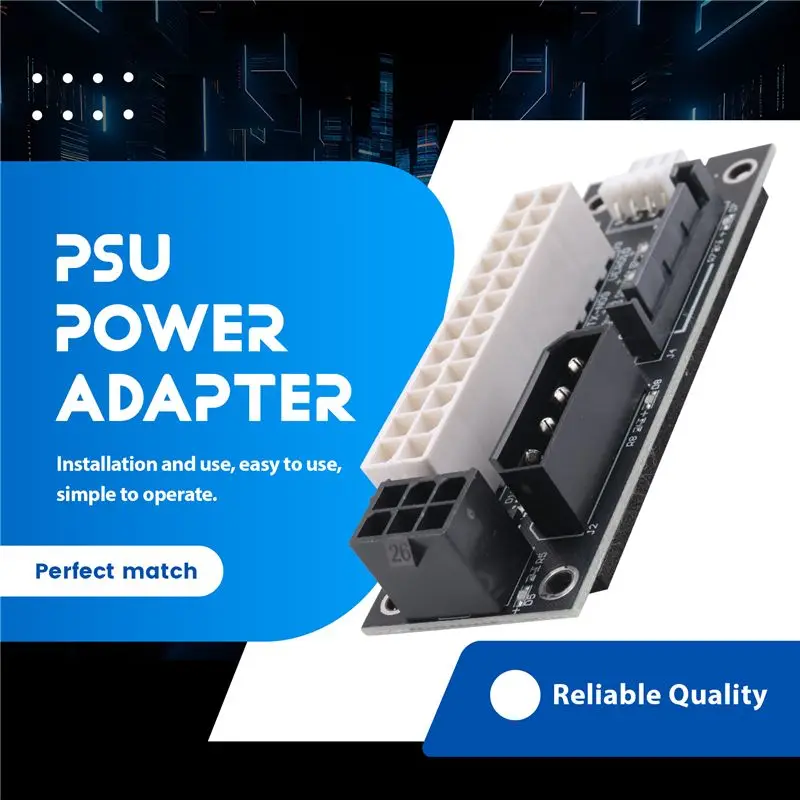 Delicate Texture-4 In 1 Molex 4Pin/SATA/ATX 6Pin/4Pin Dual PSU Multiple Power Supply Adapter Synchronous Power Board Add 2PSU Wi