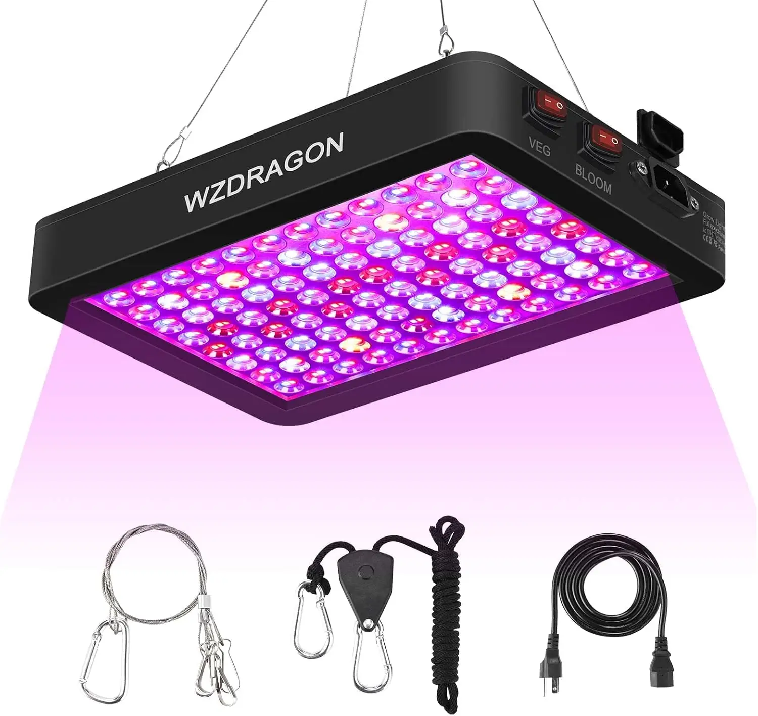 

Upgraded LED Grow Light with Full Spectrum, 10ft Cable for Indoor Plants, Veg and Flower Growing