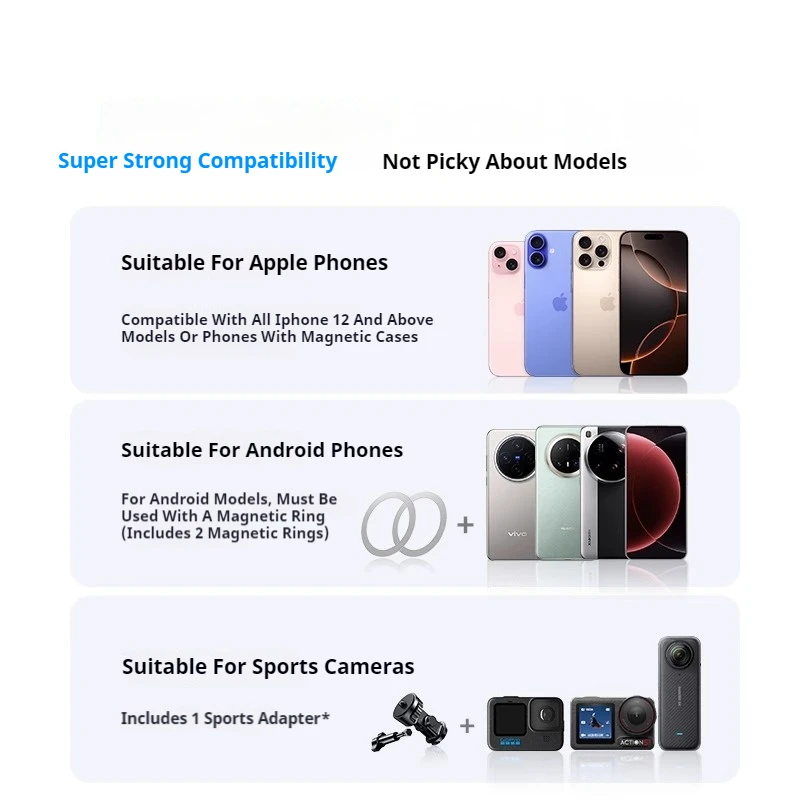 UGREEN Neck-Worn Mobile Phone Holder For Video Recording Vlog Selfie Hands-free Phone Neck Holder Chest Mount For iPhone Android