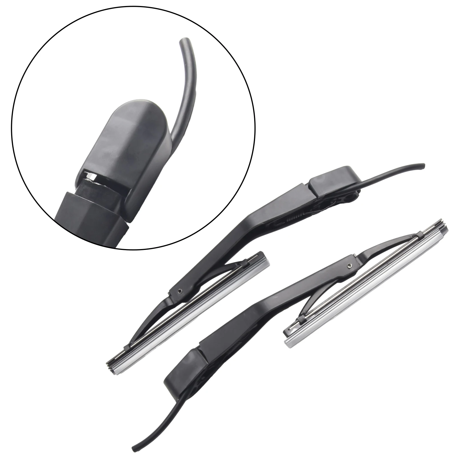 Headlight Wiper Arms RH+LH For Mercedes W126 A1268204544 A1268204644 Black Plastic Car Exterior Replacement Parts Wiper Arms