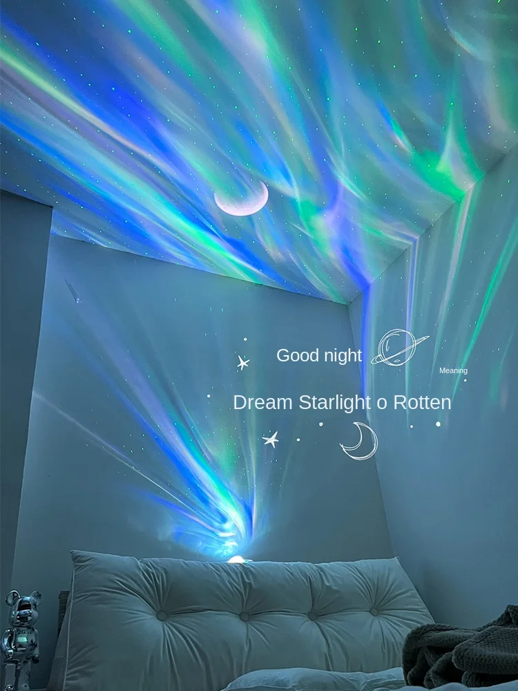 Northern Lights Starry Sky Projection Ambience Light Bedroom Moon Projector Starry Sky Valentine's Day Gift