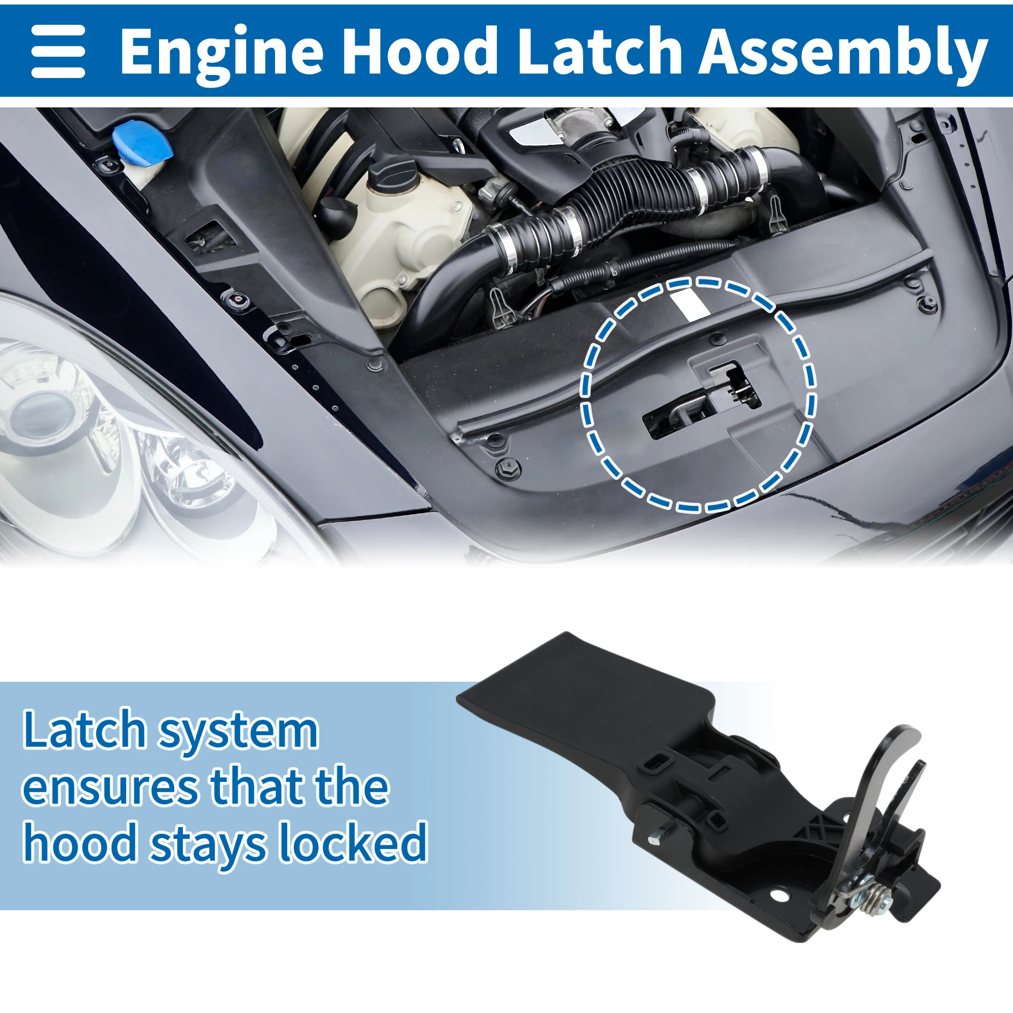 

UXCELL Защелка капота в сборе для Audi Q3 2012-2015 Разблокировка замка капота двигателя No 8U0823480C