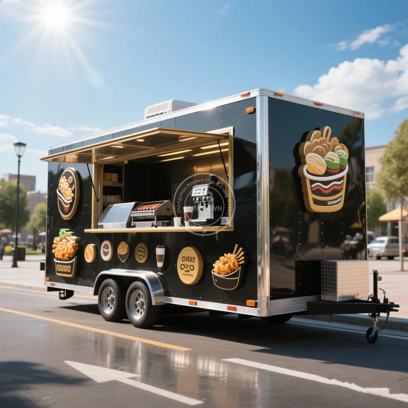 

Custom Food Truck Trailer Mobile Food Truck Trailer Full Kitchen Pizza Bbq Cart Coffee Kiosk Vending Street Food Trailer