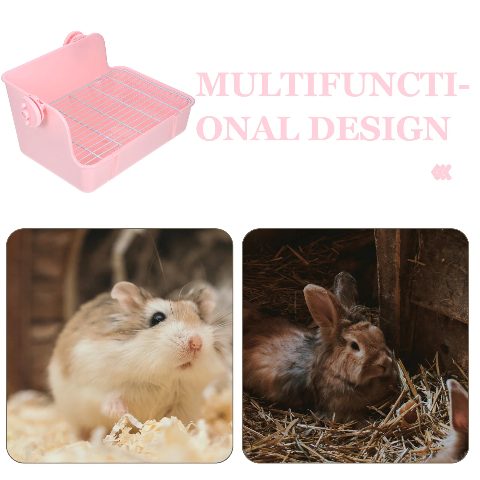 

Wear-Resistant Household Bunny Potty Plastic Rabbit Toilet Mesh Filtering Base Convenient Daily Use Rabbit Guinea Pig Ferret