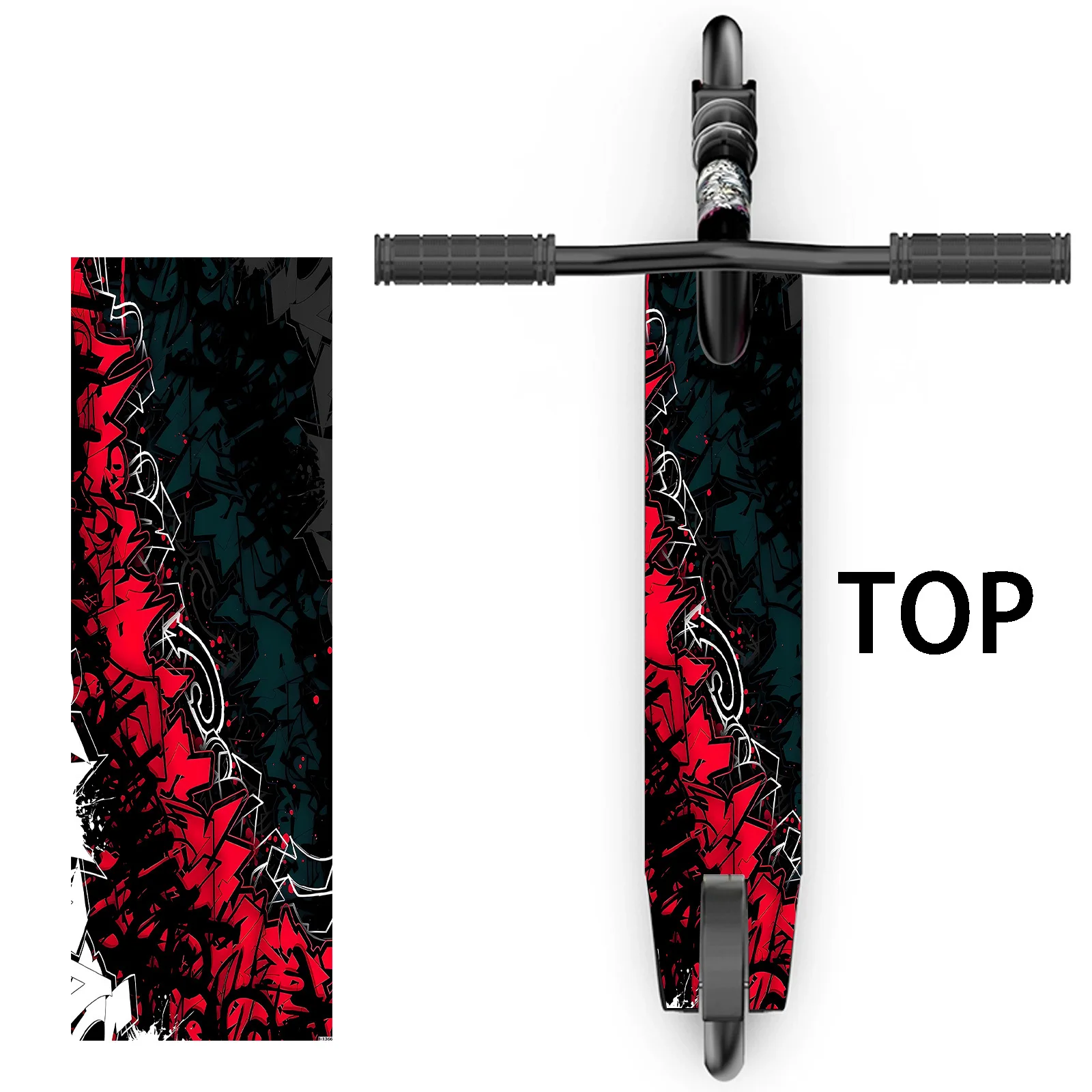 

1 большой наклейка-стикер для скейтборда в стиле уличного граффити, наклейка для украшения самоката/подходит для самоката/портативного складного самоката/для тяжелых условий эксплуатации