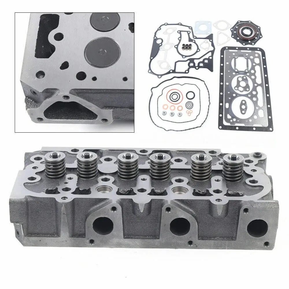 Complete Cylinder Head &Full Gasket Kit with Valve Spring for Kubota Engine D902 ZD323 / Kubota Utility Vehicle RTV900W RTV900W6