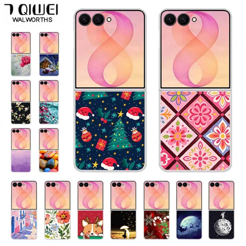 For Samsung Galaxy Z Flip8 Case Clear Bumper Cat Plastic Phone Cover for Samsung Z Flip 8 Shockproof Funda Galaxy ZFlip8 Hard PC
